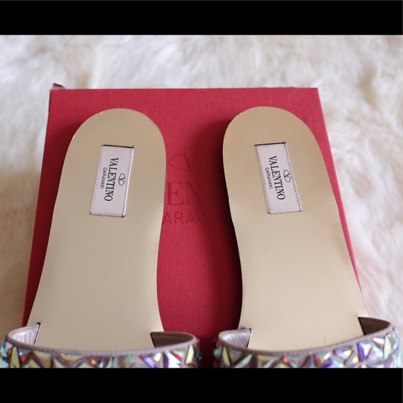 Valentino Glam Tile Crystal 5mm Sandals 39/8 - Picture 3 of 8